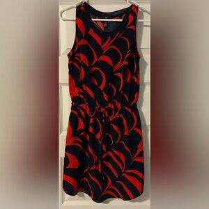 GAP Asymmetrical Red and Navy Blue Dress